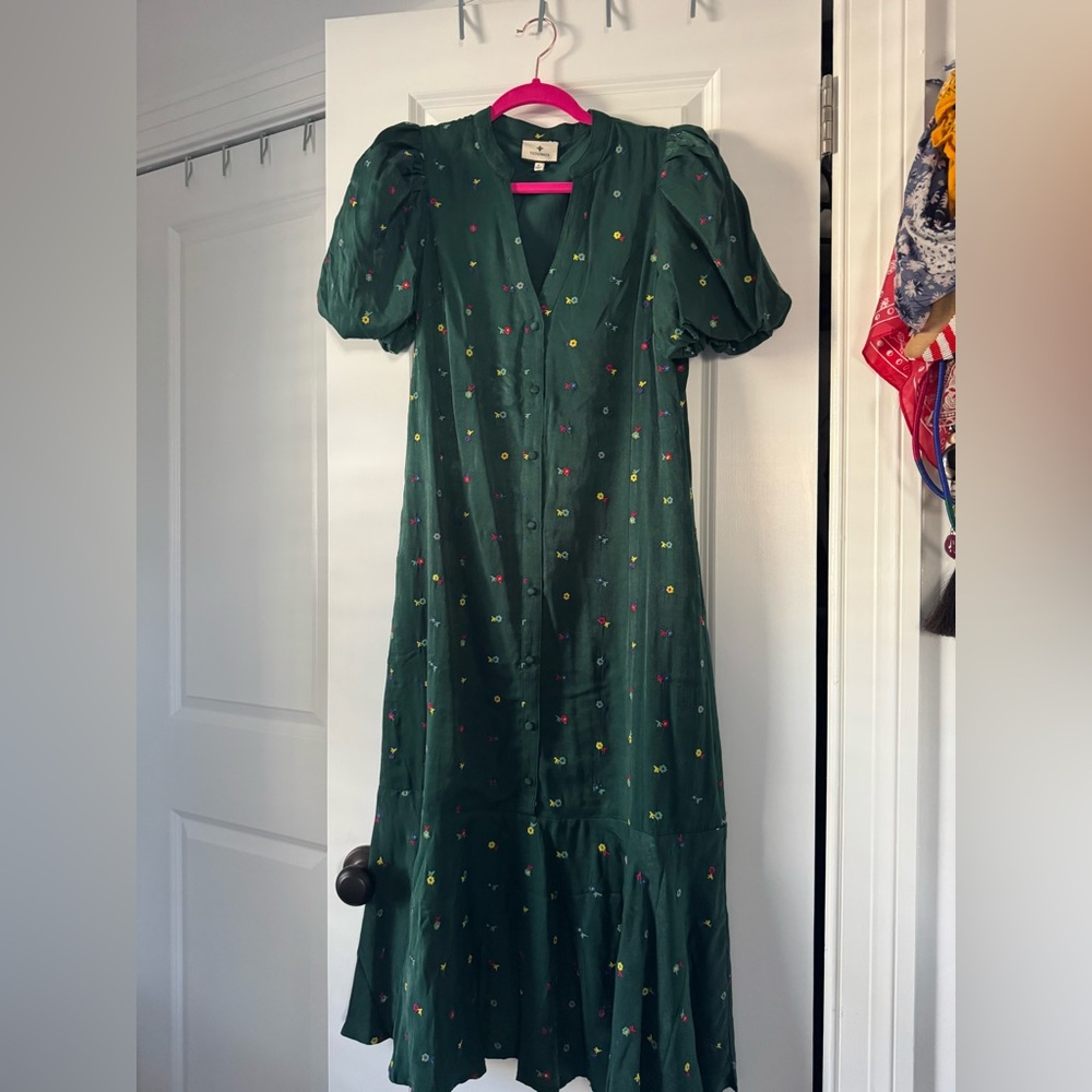 Tuckernuck Green Floral Midi Dress